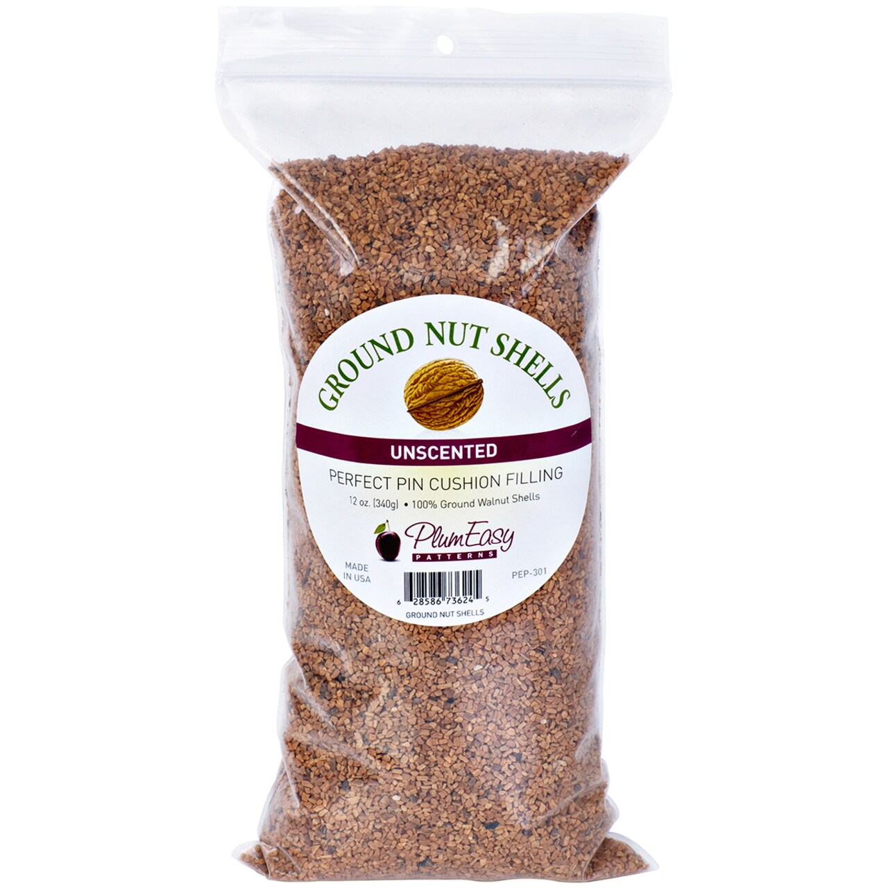 PlumEasy Patterns Ground Walnut Shells For Pin Cushions-12oz Unscented